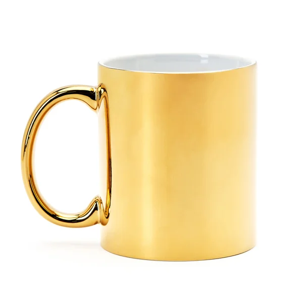 Taza cerámica láser plata u oro 350 ml — otra vista