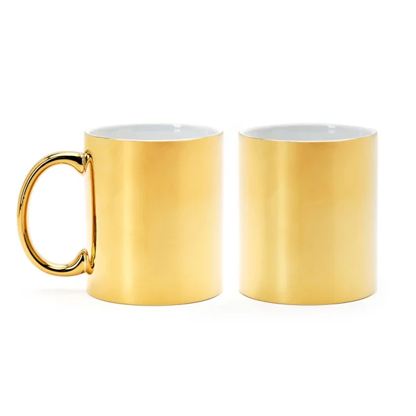 Taza cerámica láser plata u oro 350 ml — otra vista