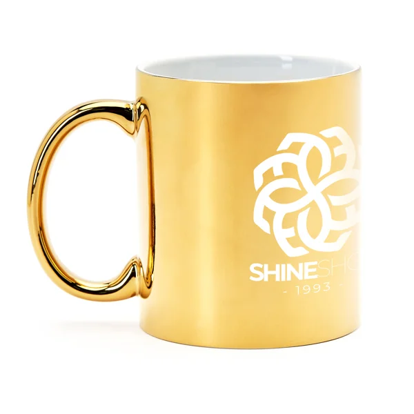 Taza cerámica láser plata u oro 350 ml — otra vista