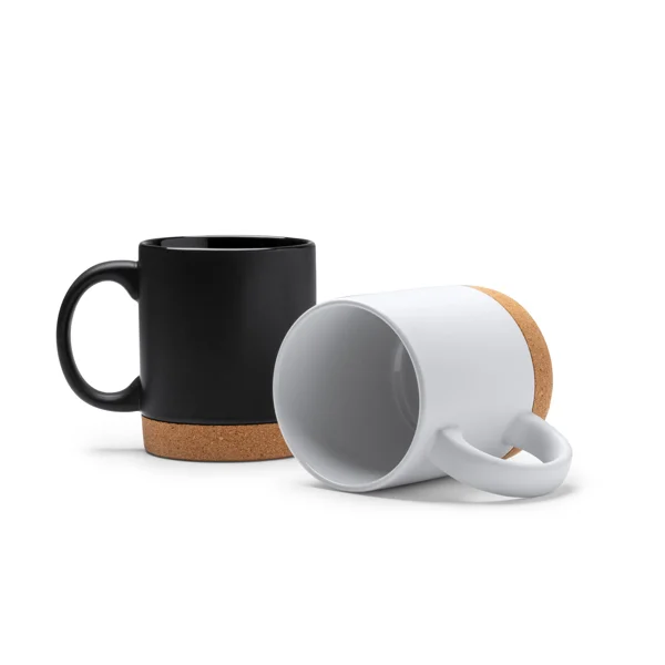 Taza cerámica mate base de corcho 320 ml — otra vista