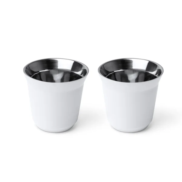 Set 2 vasos de café acero 80 ml — otra vista