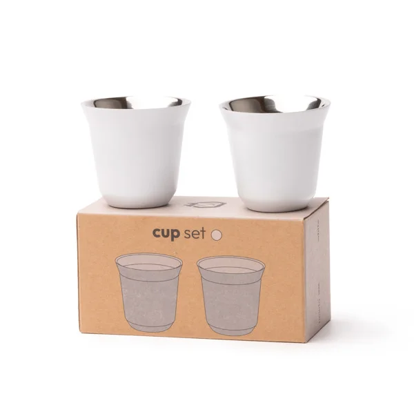 Set 2 vasos de café acero 80 ml — otra vista