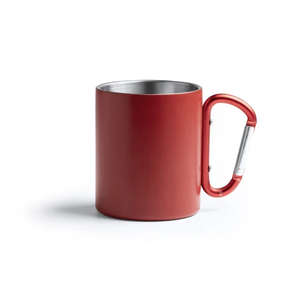 Taza acero mate asa mosquetón 300 ml — otra vista