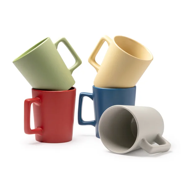 Taza cerámica asa cuadrada 400 ml — otra vista