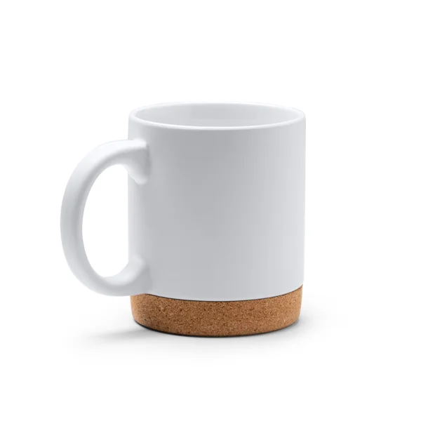 Taza cerámica brillo base de corcho 320 ml — otra vista