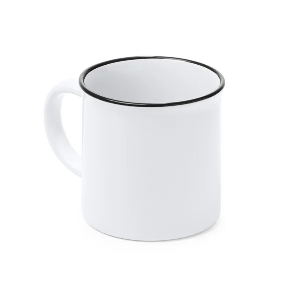 Taza cerámica retro borde a color 300 ml — otra vista