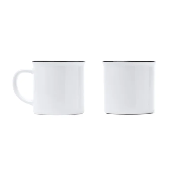 Taza cerámica retro borde a color 300 ml — otra vista