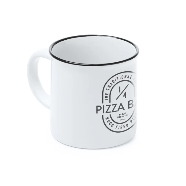 Taza cerámica retro borde a color 300 ml — otra vista
